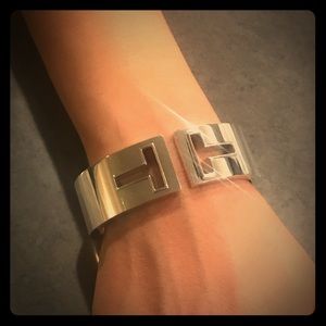 Tiffany T Collection Silver Cutout Hinged Cuff